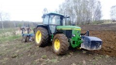 John Deere 3350 + Rabe 4 skibowy