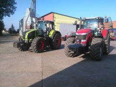 Massey ferguson 8660 i Claas Axion 930