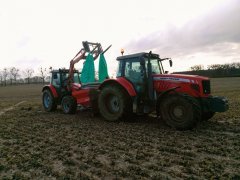 Massey Ferguson 7480 & Massey Ferguson 5425 Siew nawozów 2017