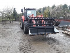 Massey Ferguson 6265 + TUR + Łyżko krokodyl + Kosiarka bijakowa