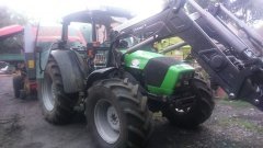 Deutz-Fahr Agrofarm 420 + presa Unia famarol df 1.7 zd