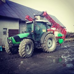 Deutz Fahr Agrofarm 430 TTV \u0026 Bury Perkoz Max 1300