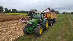 John Deere 6140R + CARNHEL & Dolly  nClaas Tucano 320 + Dominoni