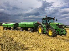 John Deere 6140r i dwie hlki