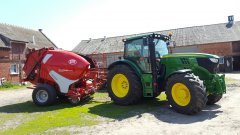 John Deere 6140R + Lely RP445 E-link Pro