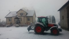 Kubota m7040 + okrywacz do pryzm.