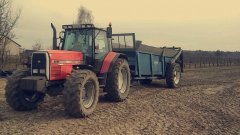 Massey Ferguson 8110 + Rozrzutnik Duchesne