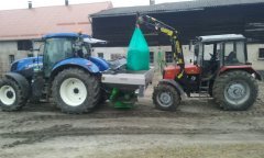 New Holland T7.170AC, Unia MXL2100, Belarus 952