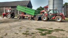 Ursus C-360 + przyczepa 8t i Manitou MLT 627 Turbo