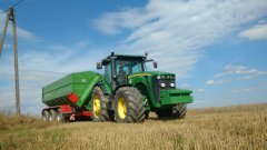 John Deere 8345r + Pronar T743