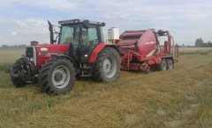 Massey Ferguson 6180 & Lely Welger RP435