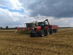 Claas Mega 360 & Massey Ferguson 7495 & MetalTech DBL 10 long line