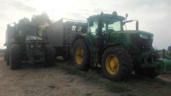 John Deere 8340 & Bergmann & John Deere 6215R & fliegl ASW 258