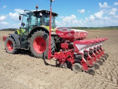 kverneland Optima e-drive HD i Claas Arion 620 Cebis