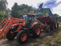 Kubota M7060 - przygotowania do żniw