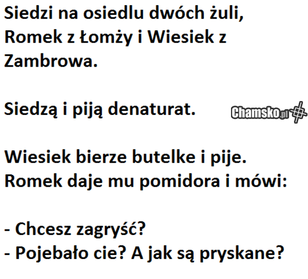 Picie denaturatu - chamsko.pl