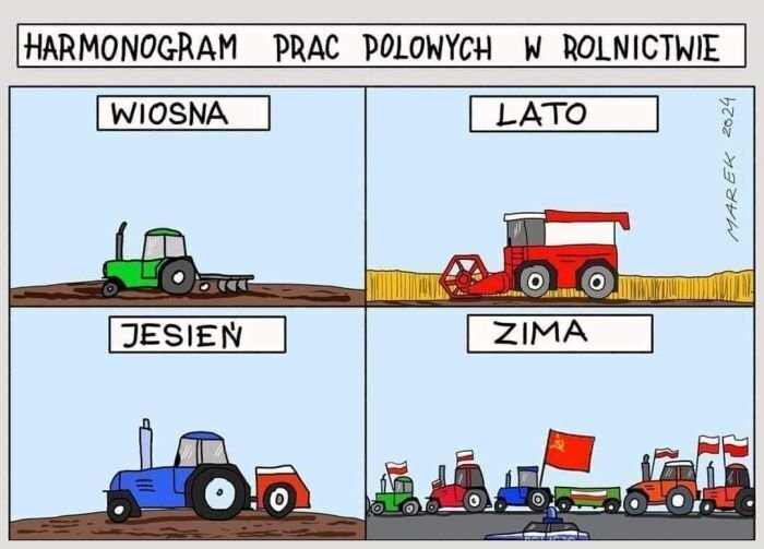 HARMONOGRAM PRAC POLOWYCH W ROLNICTWIE  LATO  WIOSNA  JESIEŃ  ZIMA  MAREK 2024