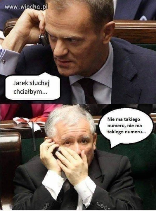 Może być zdjęciem przedstawiającym 2 osoby i tekst „www www.wiocha.pl wiocha Jarek słuchaj chciałbym... Nie ma takiego numeru, nie ma takiego numeru...”