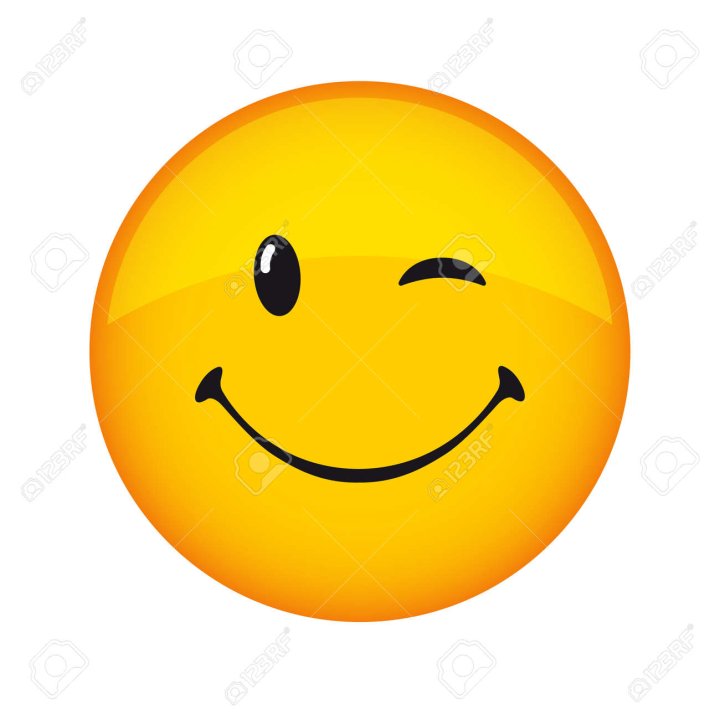 Kreatywny Uśmiech Ikona Wakacje 3d Mrugnięcie Znak ...