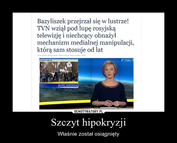 Szczyt hipokryzji – Demotywatory.pl