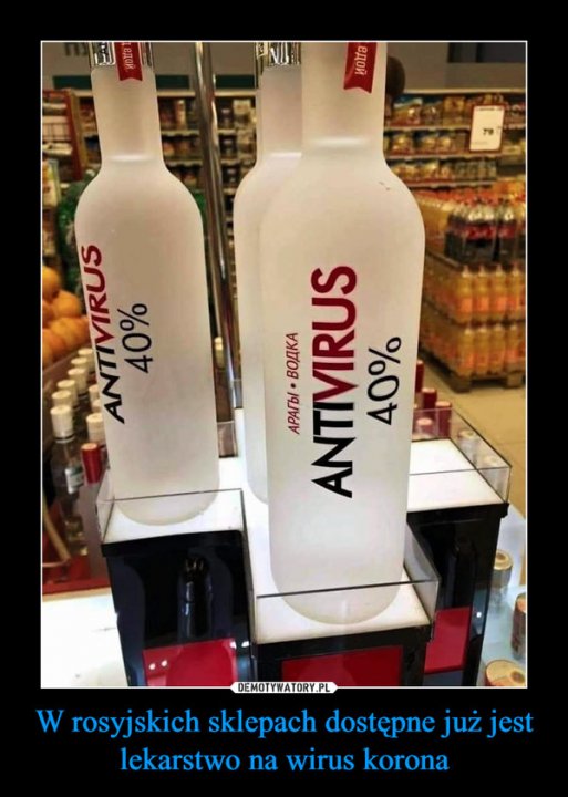 Znalezione obrazy dla zapytania: wódka i wirus