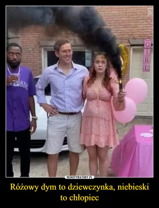 Różowy dym to dziewczynka, niebieski to chłopiec –