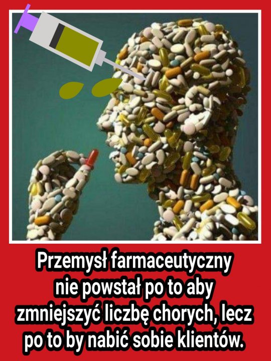 Może być zdjęciem przedstawiającym jedzenie i tekst „Przemysł farmaceutyczny nie powstał po to aby zmniejszyć liczbę chorych, lecz po to by nabić sobie klientów.”