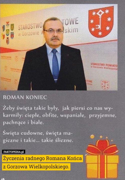 Życzenia radnego Romana Końca  z Gorzowa Wielkopolskiego.