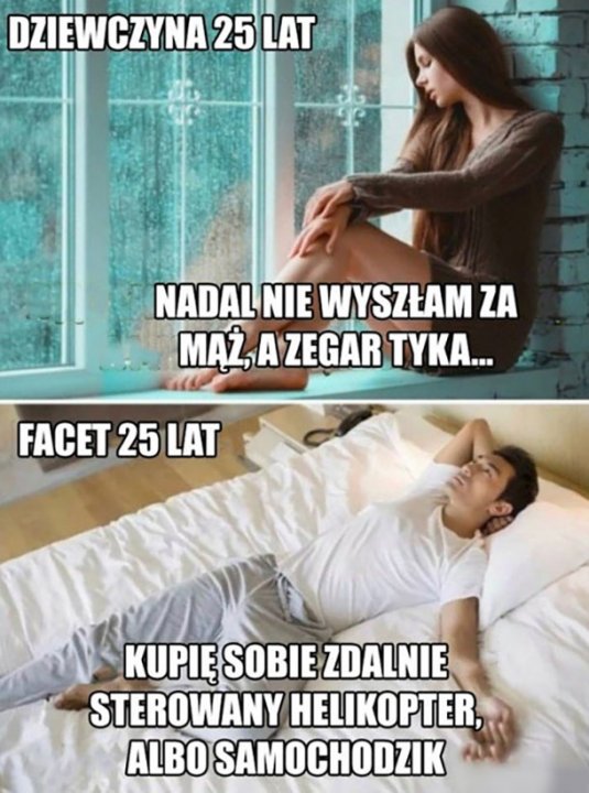 O czym myślą kobiety i mężczyźni w wieku 25 lat - megahumor24h.pl