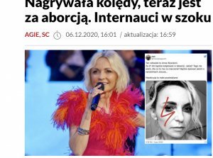 TVP atakuje Wyszkoni, bo nagrywała kolędy, a teraz jest za Strajkiem Kobiet  xD - Wykop.pl