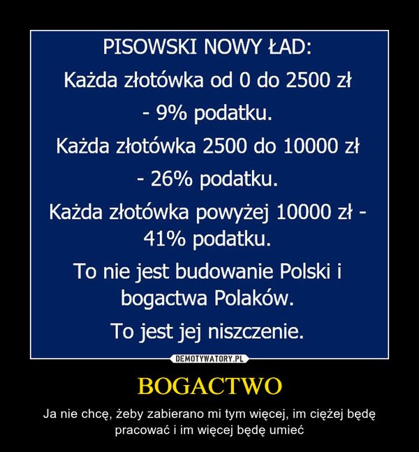 Demotywatory DXXXIII - przedstawiamy wam pisowski Nowy Ład - Joe Monster