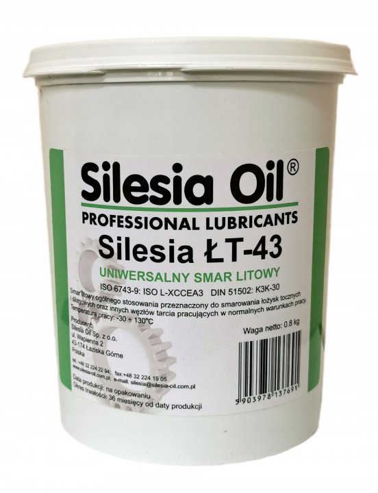 Smar ŁT-43 0.8kg Silesia-Oil towot do łożysk za 13,40 zł z Rzeszów -  Allegro.pl - (9839322362)