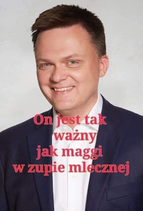 Może być zdjęciem przedstawiającym 1 osoba i tekst „On jest tak ważny jak maggi w zupie mlecznej”