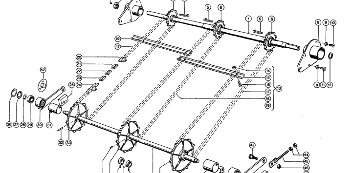 Łańcuch podajnika pochyłego nr 603741.1 do kombajnu Claas