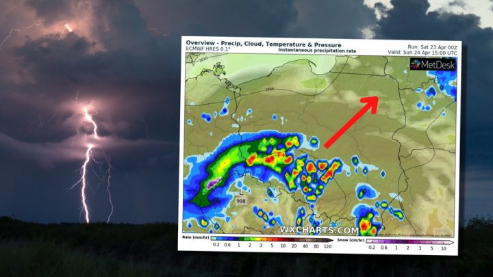 Cyklon Thalke nad Polską. Prognozowane są burze z gradem
