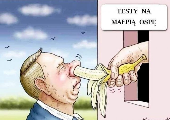 Może być komiksem przedstawiającym tekst „TESTY ΝΑ MAŁPIĄ OSPĘ”