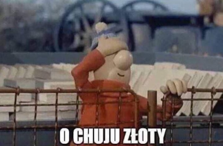 Może być zdjęciem przedstawiającym 1 osoba i tekst „O CHUJU ZŁOTY”