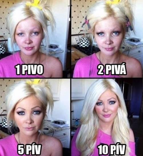 Może być zdjęciem przedstawiającym 4 osoby i tekst „1PIVO 2PIVÁ 1 5 PÍV 10 PÍV”