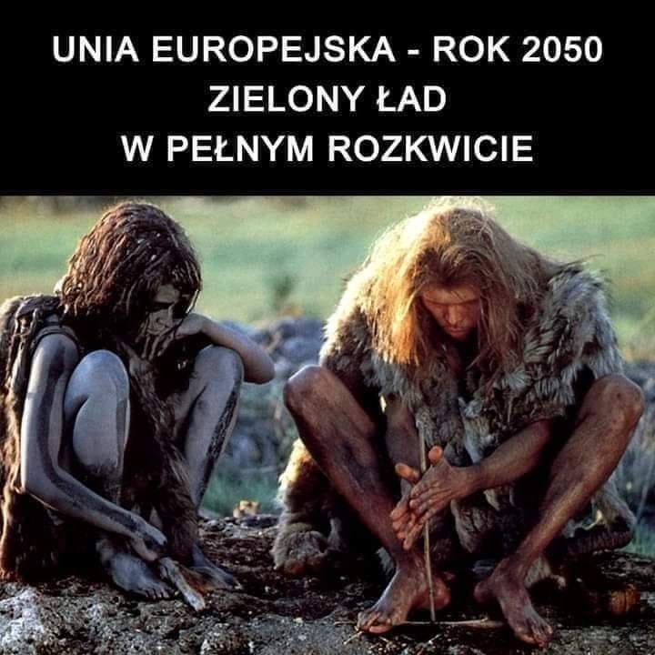 Może być zdjęciem przedstawiającym 2 osoby i tekst „UNIA EUROPEJSKA ROK 2050 ZIELONY ŁAD w PEŁNYM ROZKWICIE”