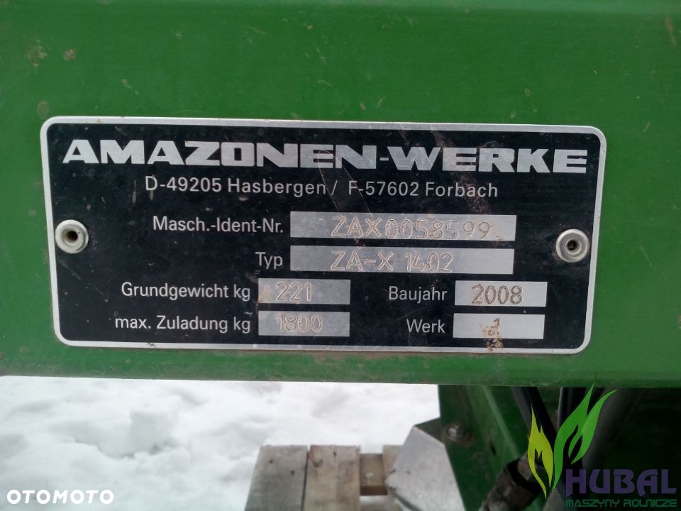 Amazone Rozsiewacz do nawozu Amazone ZA-X 1402 Perfect  Ładny stan  Rozsiewacz nawozu Amazone ZA X Perfect 1402 Ładny stan - 8