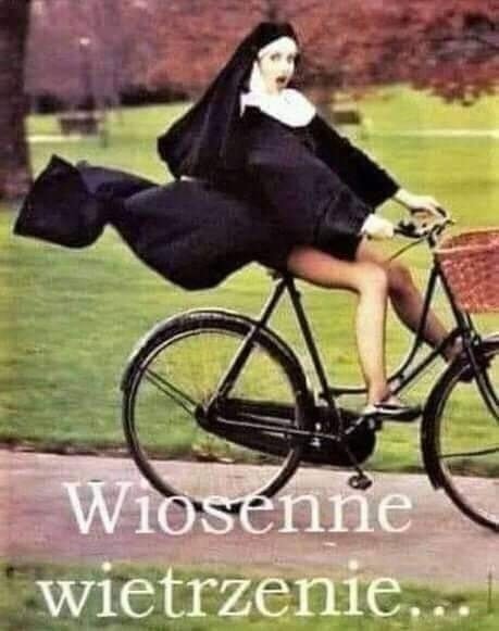 Może być zdjęciem przedstawiającym 1 osoba, rower i tekst „Wiosenne wietrzenie”