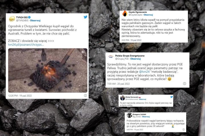 W tle zdjęcie ilustracyjne - w miniaturze tweet z materiałem stacji TVN24 / autor: Pixabay/Twitter