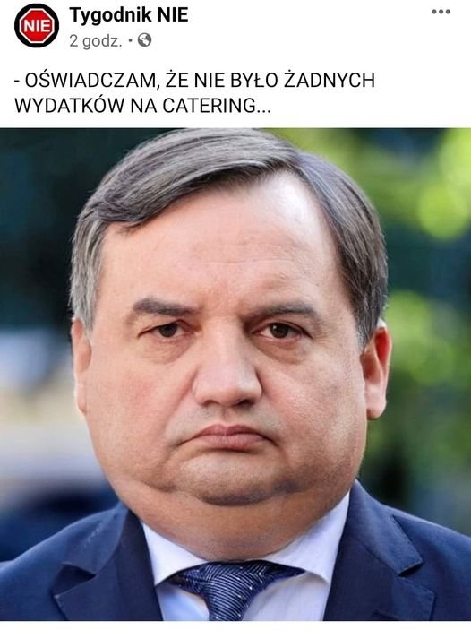 Może być zdjęciem przedstawiającym 1 osoba i tekst „NIE Tygodnik NIE 2 godz.. -OŚWIADCZAM, ŻE NIE BYŁO ŻADNYCH WYDATKÓW NA CATERING...”
