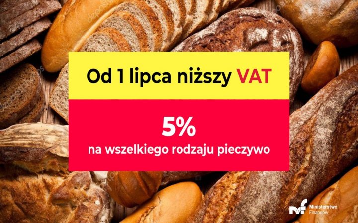 Nowe stawki VAT m.in. na niektóre artykuły spożywcze i higieniczne