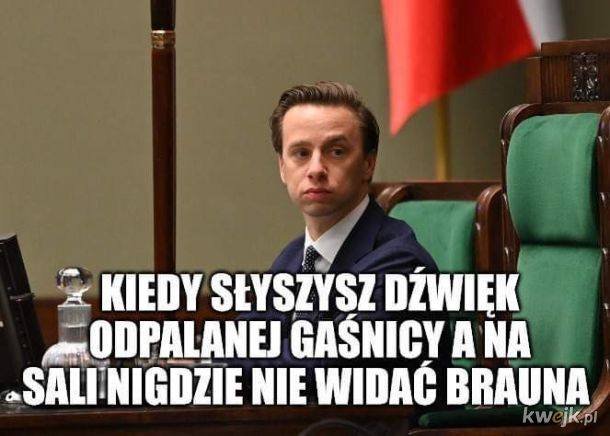 Może być zdjęciem przedstawiającym 1 osoba i tekst „KIEDY SŁYSZYSZ DŹWIĘK ODPALANEJ GAŚNICY A NA SALINIGDZIE NIE WIDAĆ BRAUNA kw jk.pl”