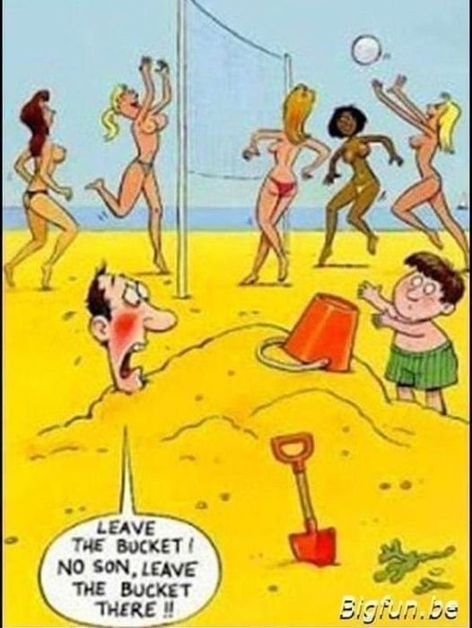 Może być zdjęciem przedstawiającym siatkówka i tekst „LEAVE THE BUCKET NO SON, LEAVE THE BUCKET THERE 11 Bigfun.be”