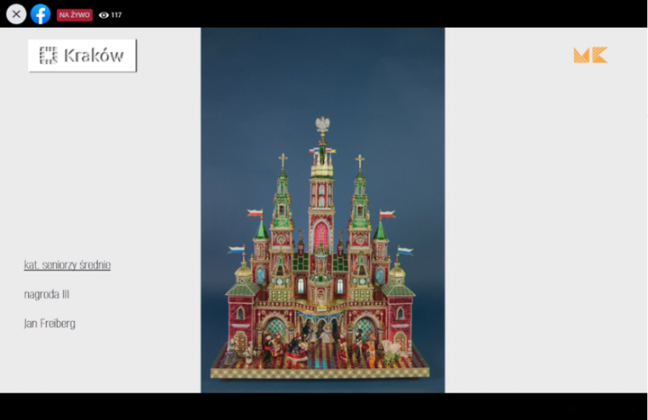 Obraz może zawierać: tekst „f NAŻYWO 17 Kraków MK kat seniorzy średnie nagroda III Jan Freiberg oแก!”