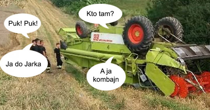 Lubelskie: Nietrzeźwy dachował kombajnem podczas żniw - Wykop.pl