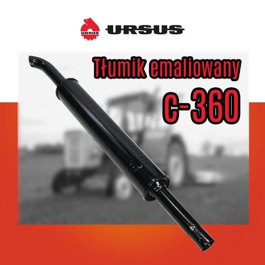 Obraz może zawierać: tekst „URSUS URSUS Tłumik emaliowany c-360”