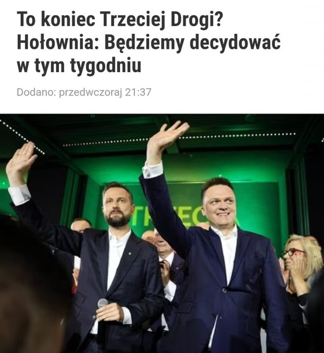 Może być zdjęciem przedstawiającym 3 osoby i tekst „To koniec Trzeciej Drogi? Hołownia: Będziemy decydować W tym tygodniu Dodano: przedwczoraj 21:37 r EC”